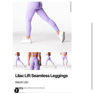NVGTN Lilac Lift Leggings NWOT